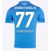 Maillot de foot SSC Napoli Khvicha Kvaratskhelia #77 Domicile vêtements 2024-25 Manches Courtes